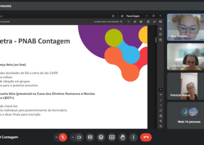 Dá a letra: escrita de projeto para editais da PNAB – parte 1 (online) – Contagem